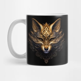 Gold Filigree Fox Mug